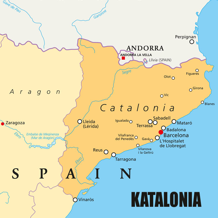 Mapa Katalonii